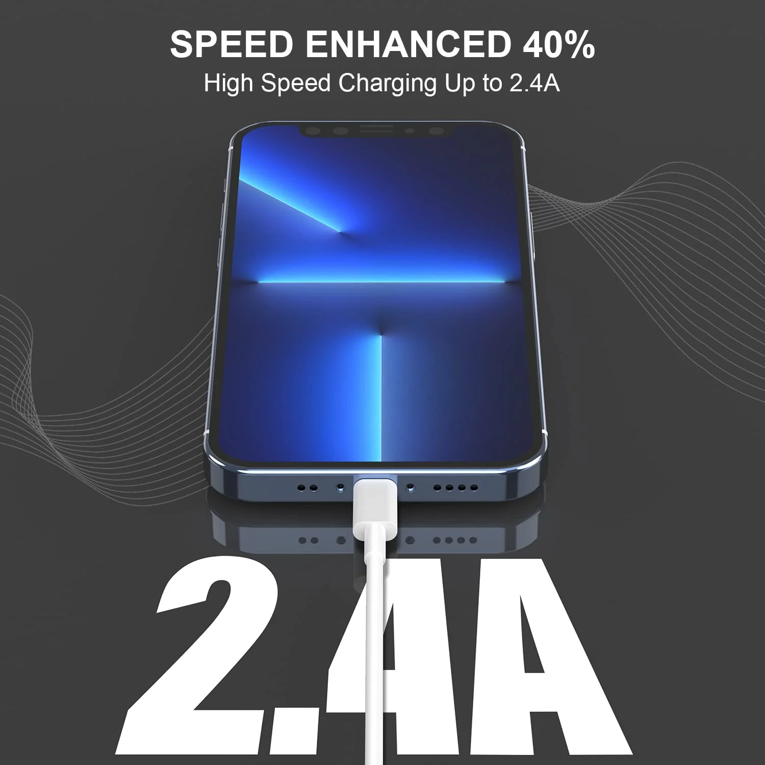 2pack 10ft iPhone Charger, [Apple MFi Certified] Long iPhone Charger Cord 10 ft, Apple Lightning to USB Cable, 10 Foot Fast Charging Cords for iPhone Charger 14/13/12/11/13 Pro/13 Max/X/XS/XR/XS 10ft*2 White - Image 3