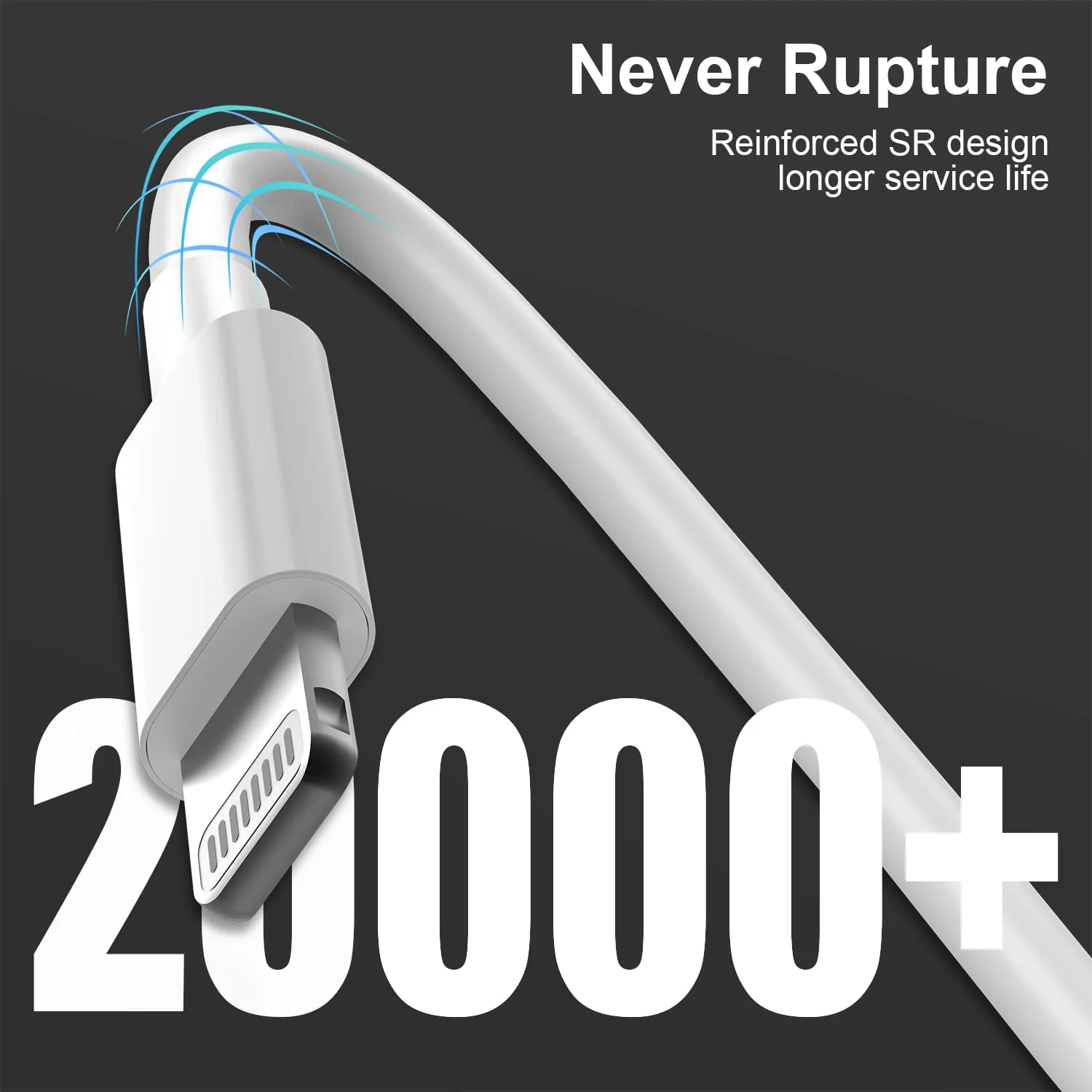 2pack 10ft iPhone Charger, [Apple MFi Certified] Long iPhone Charger Cord 10 ft, Apple Lightning to USB Cable, 10 Foot Fast Charging Cords for iPhone Charger 14/13/12/11/13 Pro/13 Max/X/XS/XR/XS 10ft*2 White - Image 5