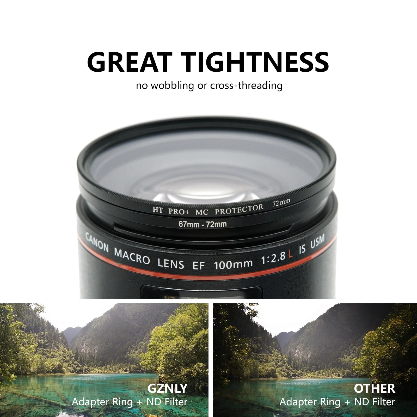 46mm to 52mm Step-up Adapter Rings Filter Adapter Black Metal Step Down Filter Ring Adapter Compatible with All Brand UV CPL ND Camera Lens Filter Stepping Rings (46mm-52mm) 46mm-52mm - Image 6