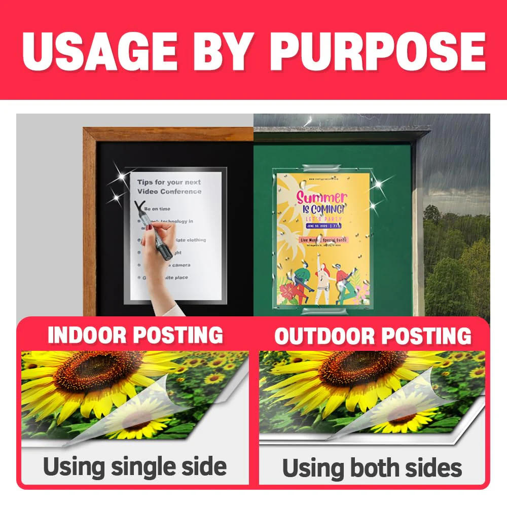 No Heat Laminating Sheets Self Sealing 8.7 x 12.2 Inch, 20 Pack, 4mil Thickness, Transparent, No Machine Self Adhesive Laminating Sheets, Protect documents and Photos [Letter Size] by HA SHI Letter Sizes 20 Sheets (Letter Size, 9x12 Inch) Transparent - Image 6