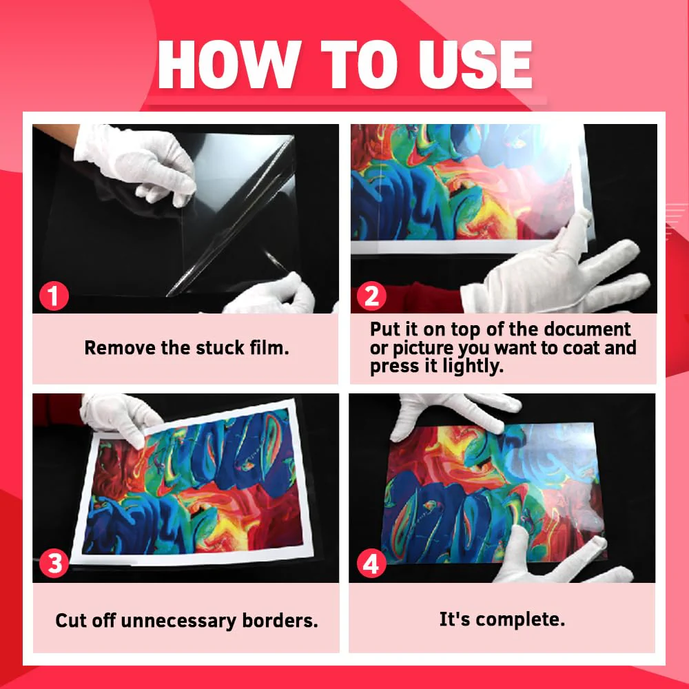 No Heat Laminating Sheets Self Sealing 8.7 x 12.2 Inch, 20 Pack, 4mil Thickness, Transparent, No Machine Self Adhesive Laminating Sheets, Protect documents and Photos [Letter Size] by HA SHI Letter Sizes 20 Sheets (Letter Size, 9x12 Inch) Transparent - Image 9